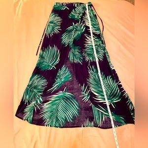 Midi High Low Surplice Skirt
